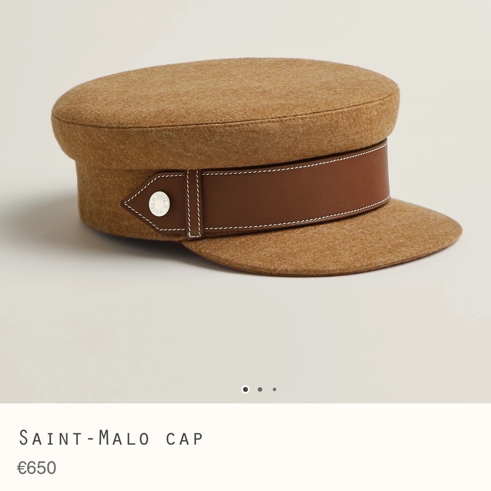 Hermes Saint-Malo Cap in Brown and Tan